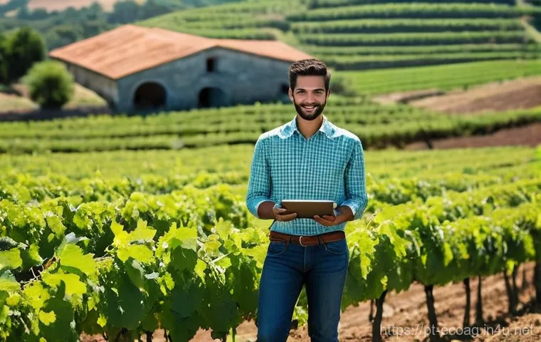 친환경농업기술자 이직 시 경쟁력 확보 방법 - **Prompt:** A young, enthusiastic Portuguese sustainable farmer (male or female, in their late 20s) ...