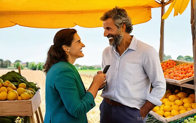 친환경농업기술자 자격증 취득 후 직무 변화 - **Prompt:** A professional organic agriculture technician, a man in his late 30s with a thoughtful e...