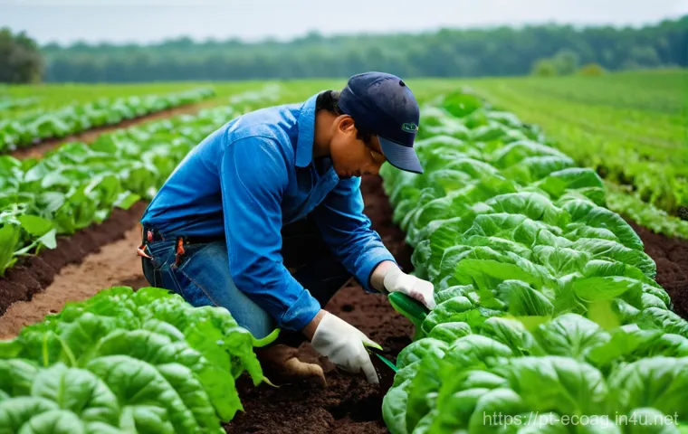 친환경농업기술자 자격증 준비를 위한 계획 - **Prompt:** A dedicated sustainable agriculture technician, either male or female, in their late 20s...