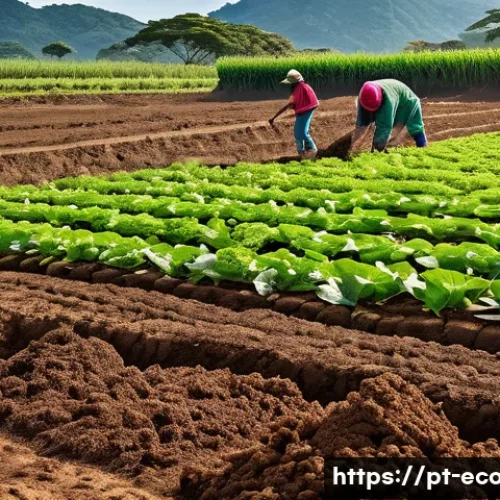 친환경농업 자격증 시험 준비 팁 - A vibrant sustainable farm scene in Brazil showcasing diverse crop rotation fields with lush green p...