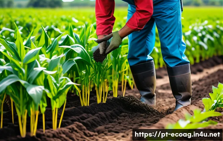 친환경농업 기술자와 관련된 필수 자격증 - A professional sustainable agriculture technician wearing practical field clothing and sturdy boots,...